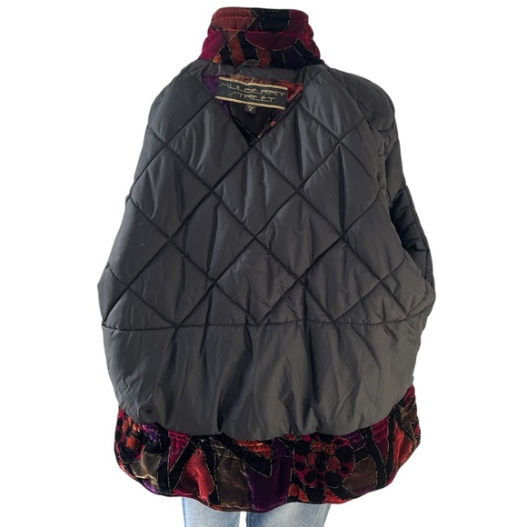 Vintage velvet Mulberry Street insulated winter coat M multicolor jewel tones - Picture 13 of 16